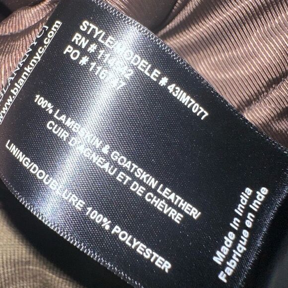 Blank NYC | NWT Unisex Leather Bomber Jacket Size Medium - Picture 10 of 10